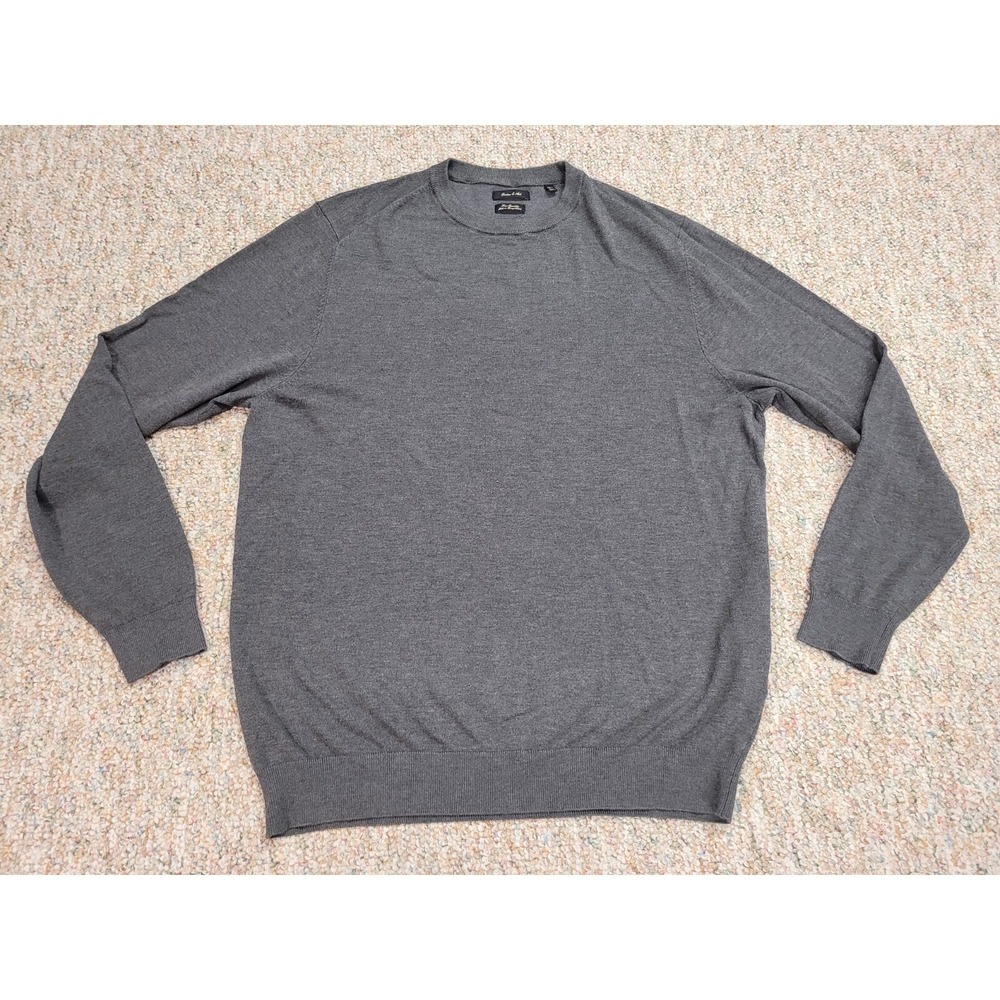 Porter & Ash Sweater Mens Large Grey Long Sleeve Pullover Casual Preppy Outdoors
